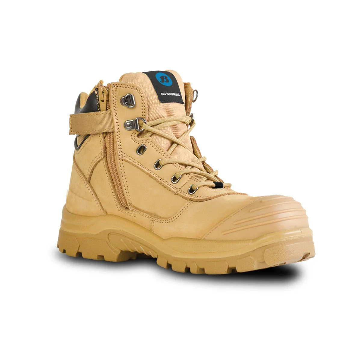 Bata Industrials Men’s Wheat Comet Zip Safety Boot Size 7 - Steel Toe - Durable