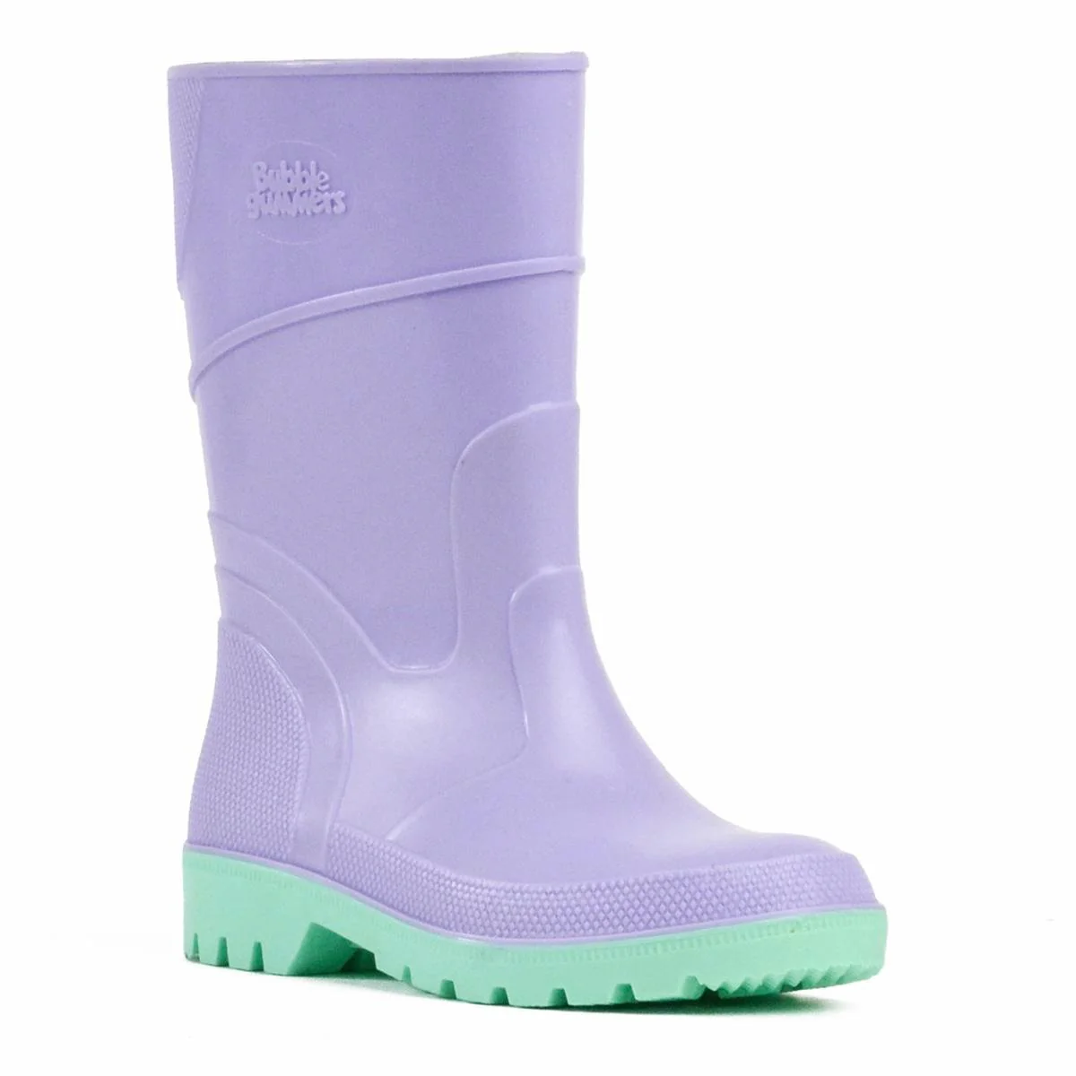 Bata Kids Gumboots Size 12 - Lightweight Waterproof - Purple Green