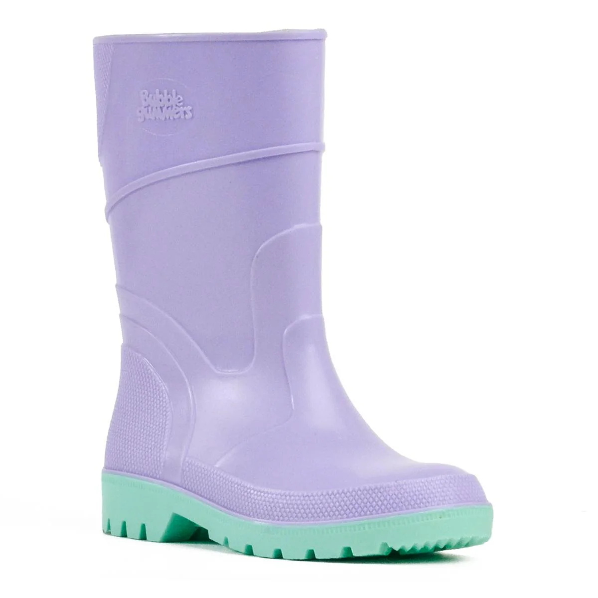 Bata Kids Gumboots Size 13 - Purple and Green - Lightweight Waterproof