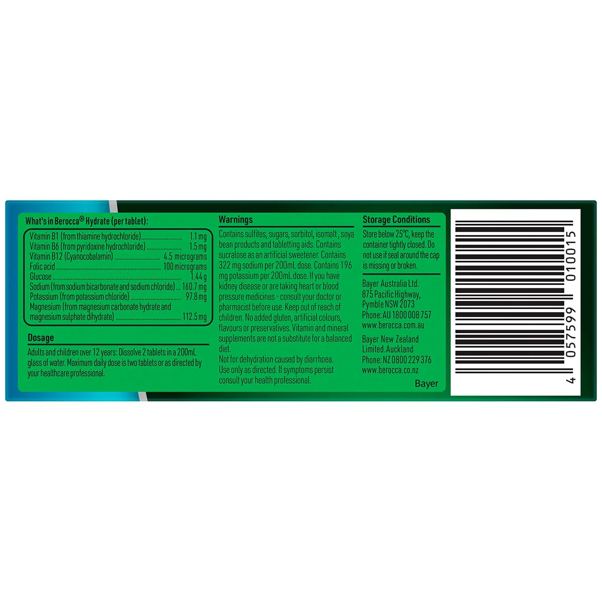 Berocca Hydrate Orange Electrolyte Effervescent Tablets 2 x 40 - Image 5