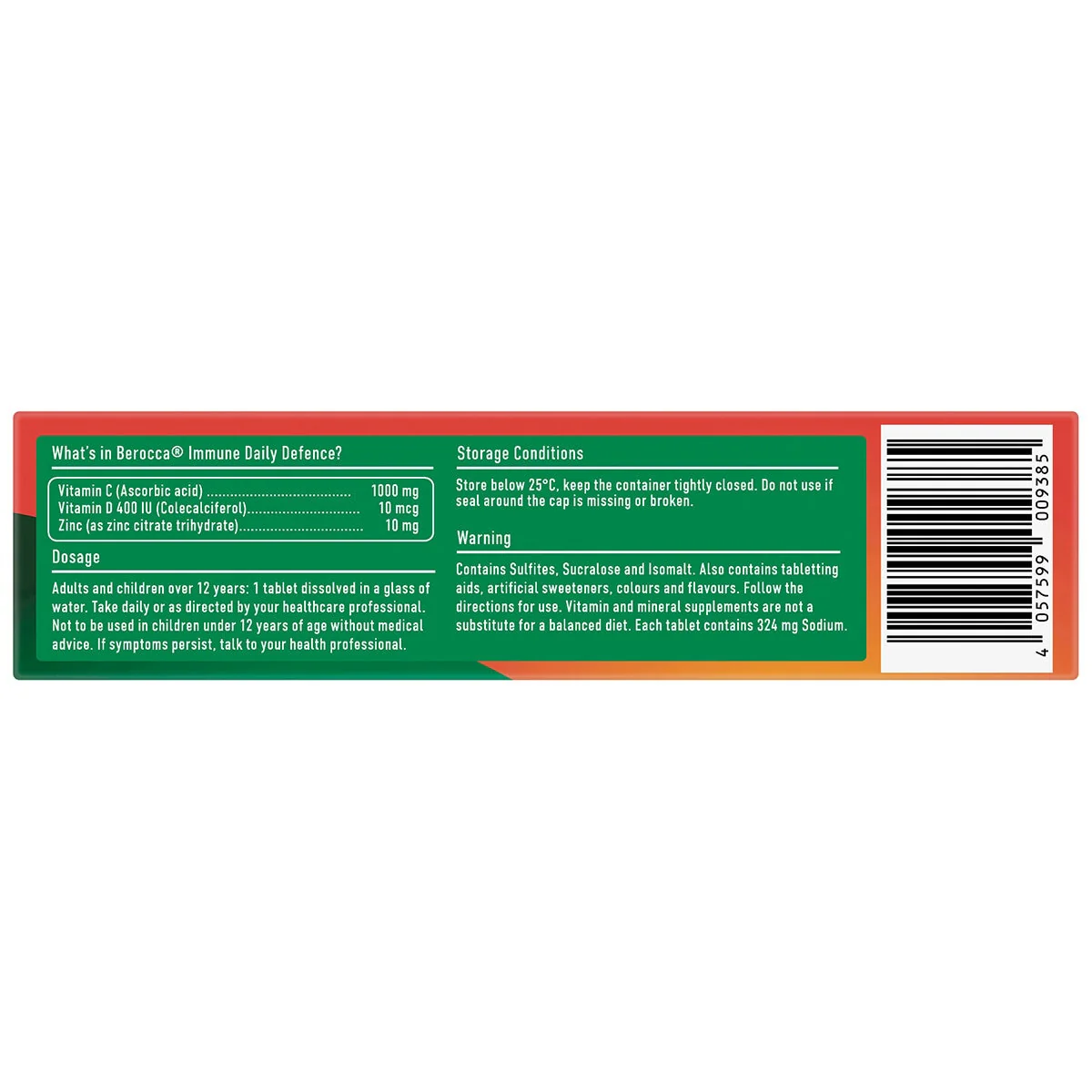 Berocca Immune Daily Defence Orange Effervescent Tablets 2 x 45 - Image 4