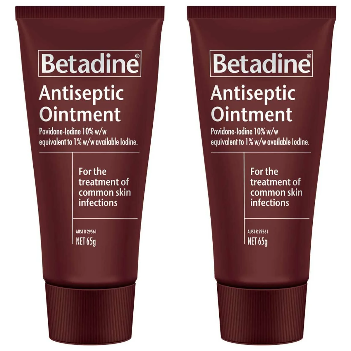 Betadine Antiseptic Ointment 2 x 65g Povidone-Iodine 10% w/v