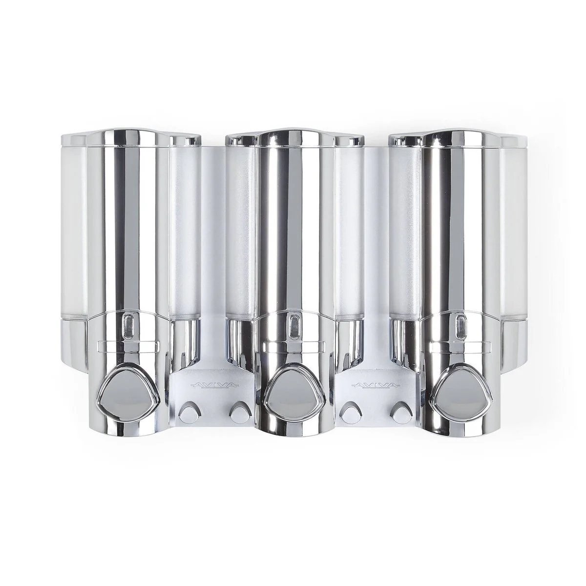 Better Living Aviva Dispenser - 3 x 325ml - Chrome - Wall-Mounted - Easy Access