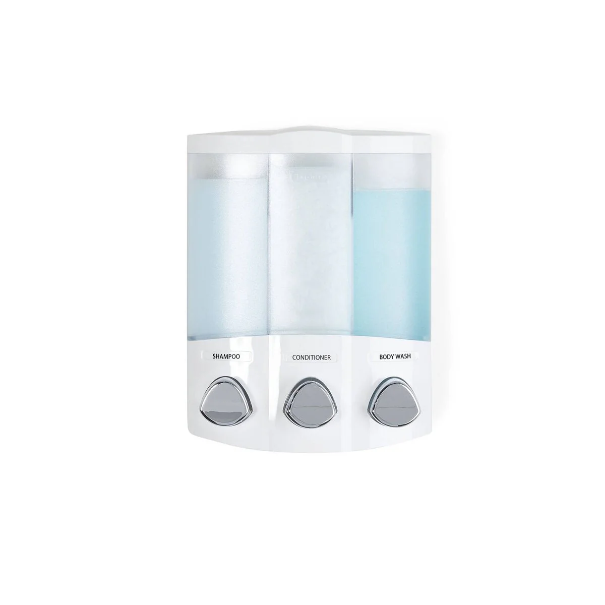 Better Living Trio Shower Dispenser - 3 x 435ml - White - Clutter-Free - Image 2