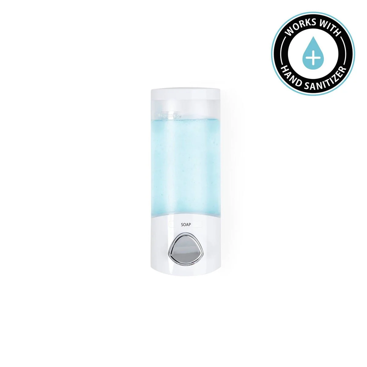 Better Living Uno Soap and Sanitiser Dispenser 1 - 360ml - White - Wall-Mounted - Image 2