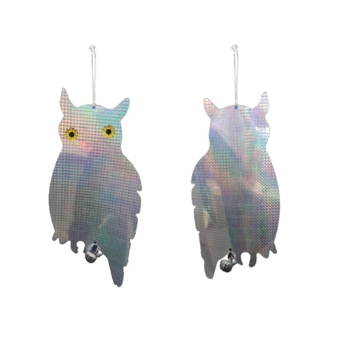 Bird Scarer Hanging Owls - 3 Pack - PVC - Reflective Body
