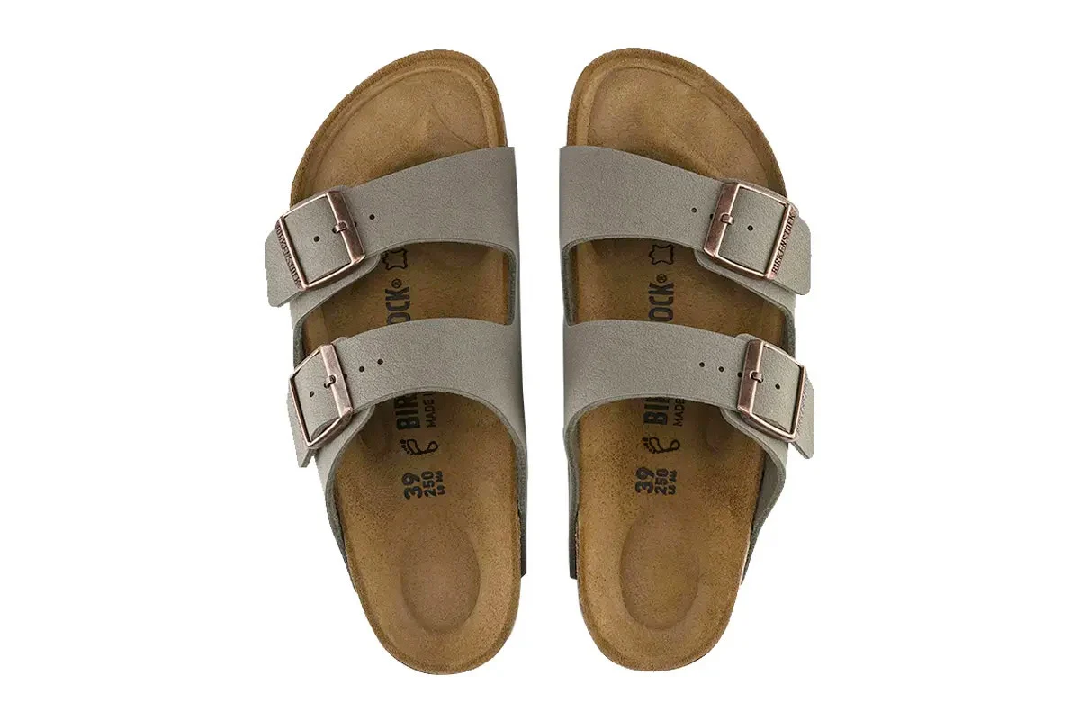 Birkenstock Arizona Birkibuc Sandals - Stone, Size 42 EU, Comfortable Fit - Image 3