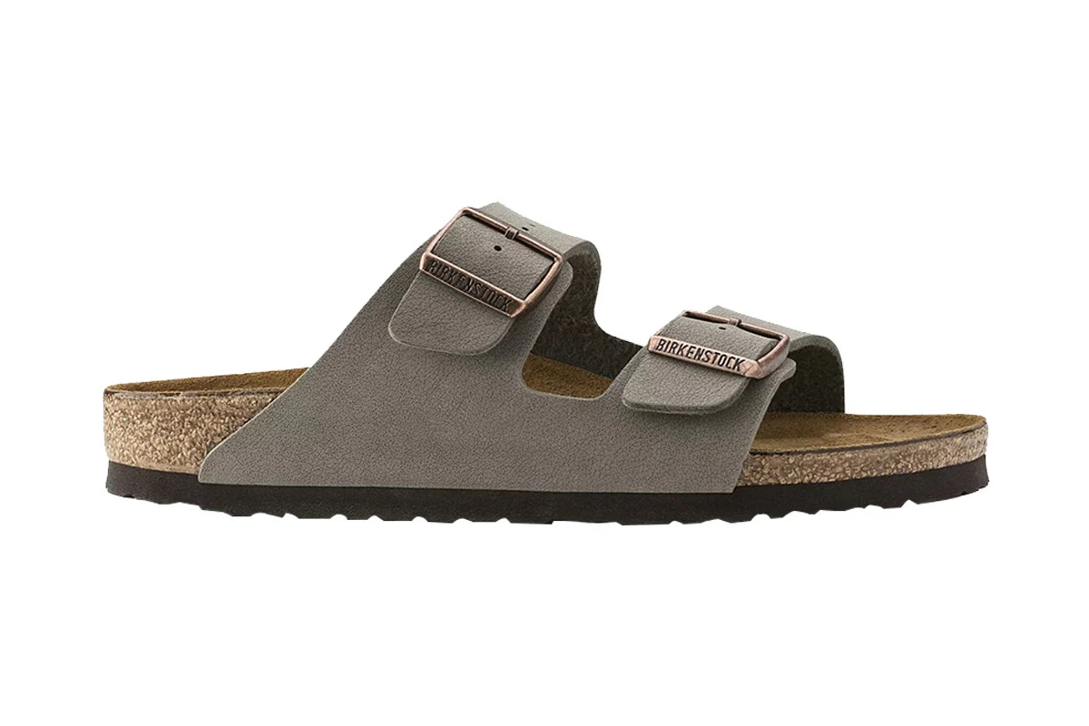 Birkenstock Arizona Sandals - Stone Birkibuc, Size 45 EU, Comfortable Fit - Image 2