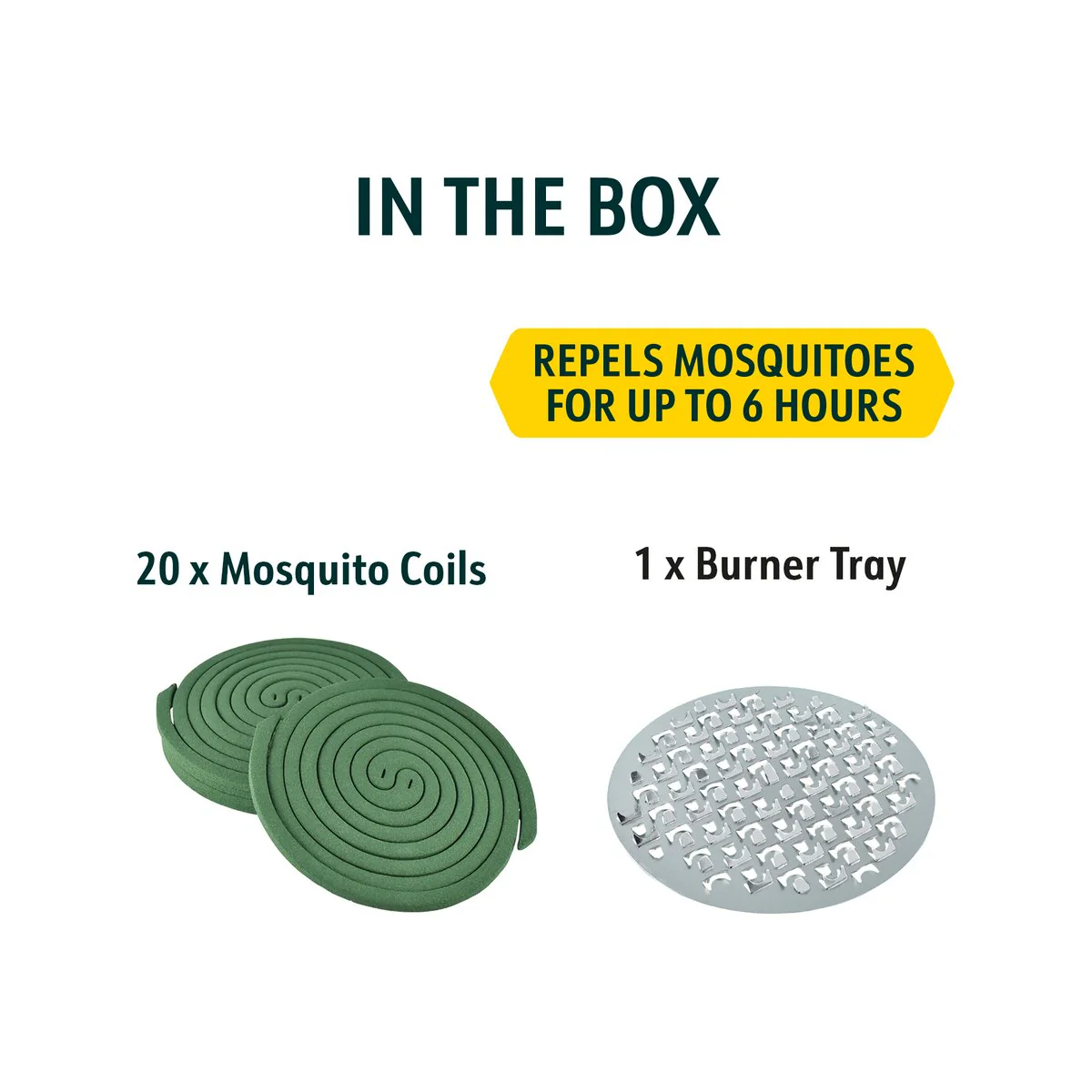 Bite Shield Mosquito Coil Refills 20 Pack - Natural Pyrethrum - 130mm x 155mm - Image 3