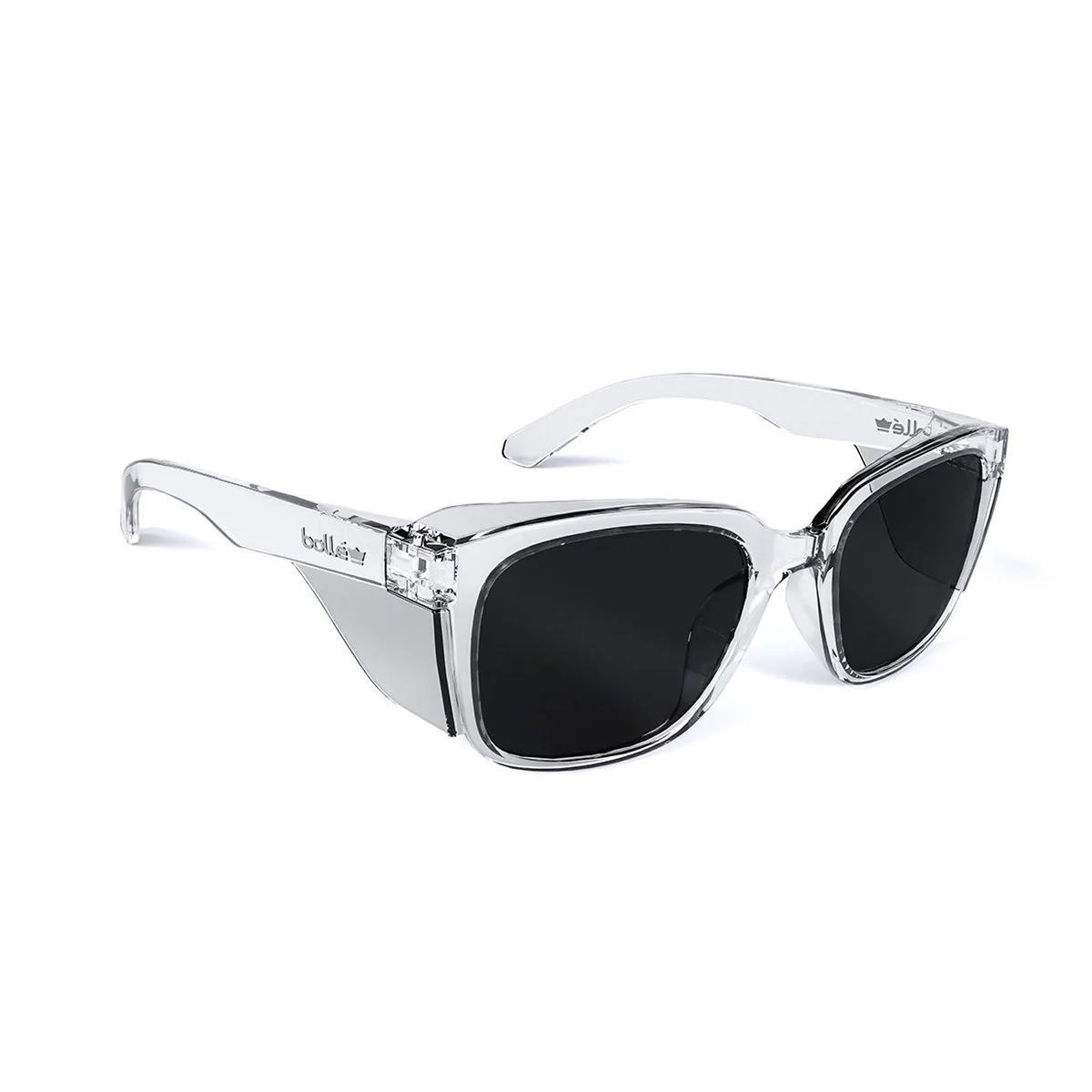 Boll Safety Smoke Platinum STKS 410 Safety Glasses - 51mm x 156mm - Anti-Scratch, Anti-Fog