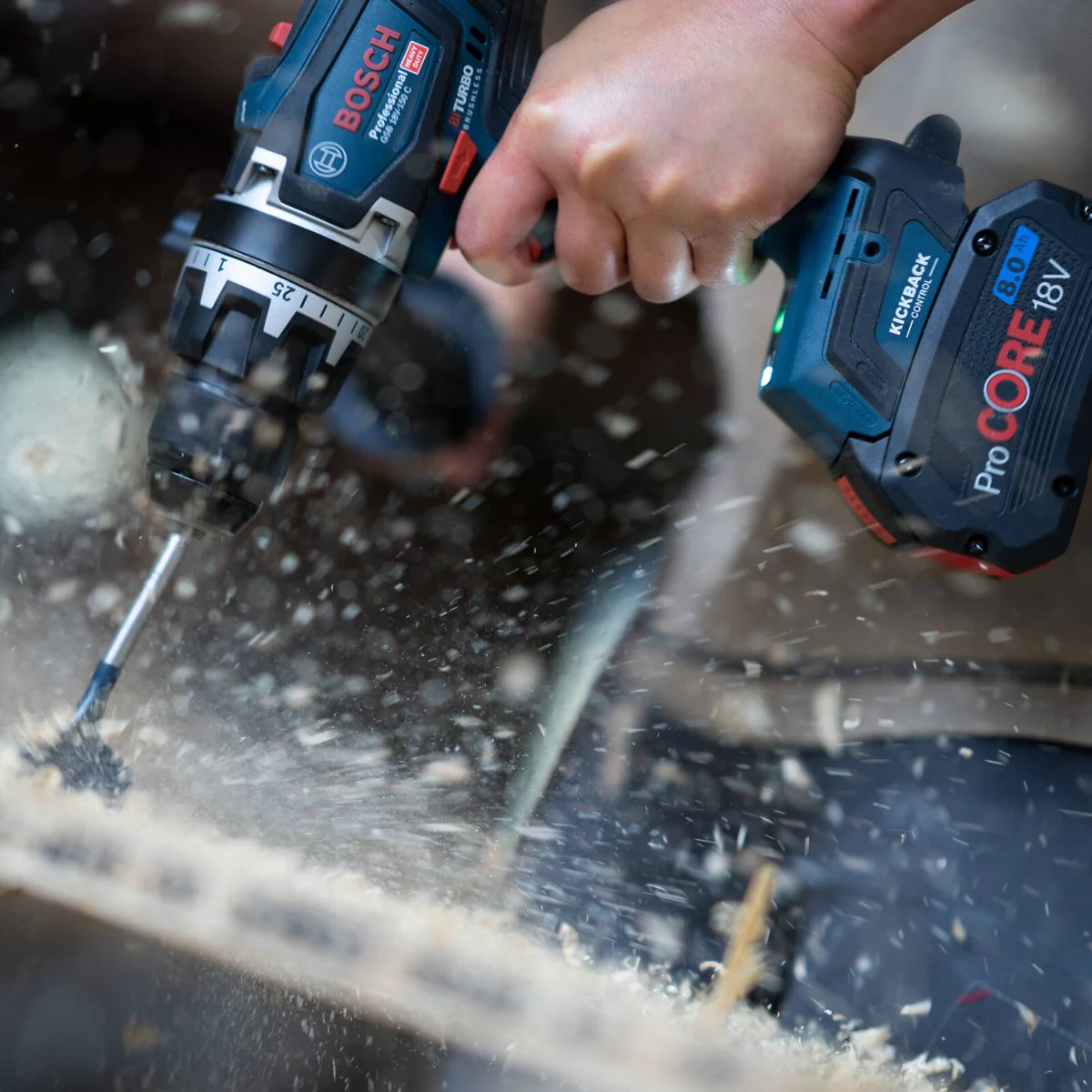 Bosch 18V Professional Brushless Hammer Drill Skin Only - 150 Nm Torque - Durable Metal Gearbox - Image 3
