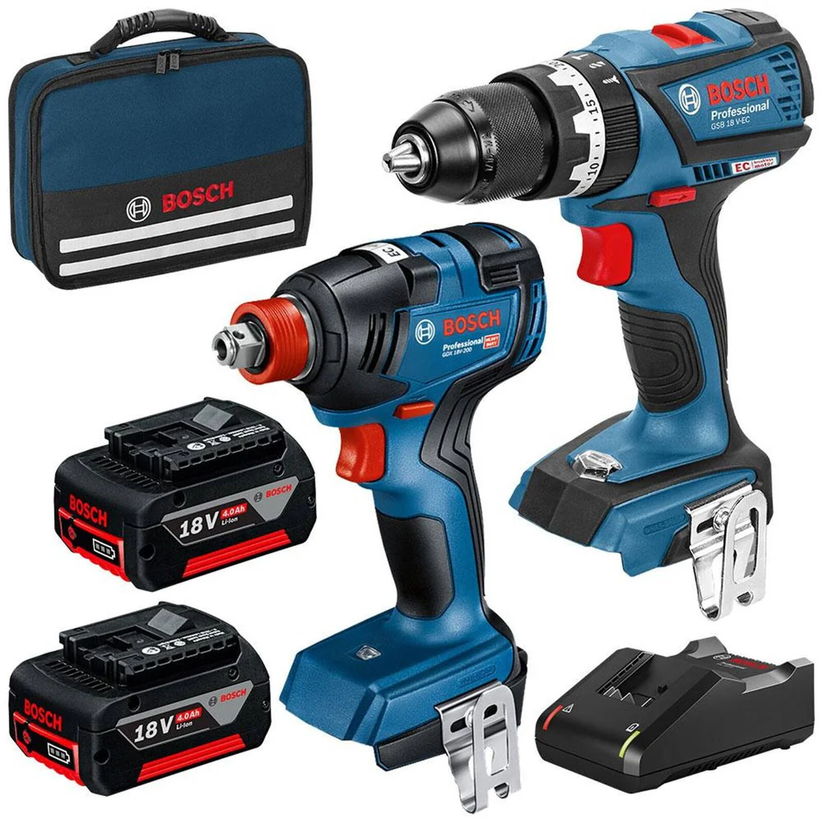 Bosch 18V Professional Combo Kit - 2 Piece - Brushless - Cordless Tools - Image 2