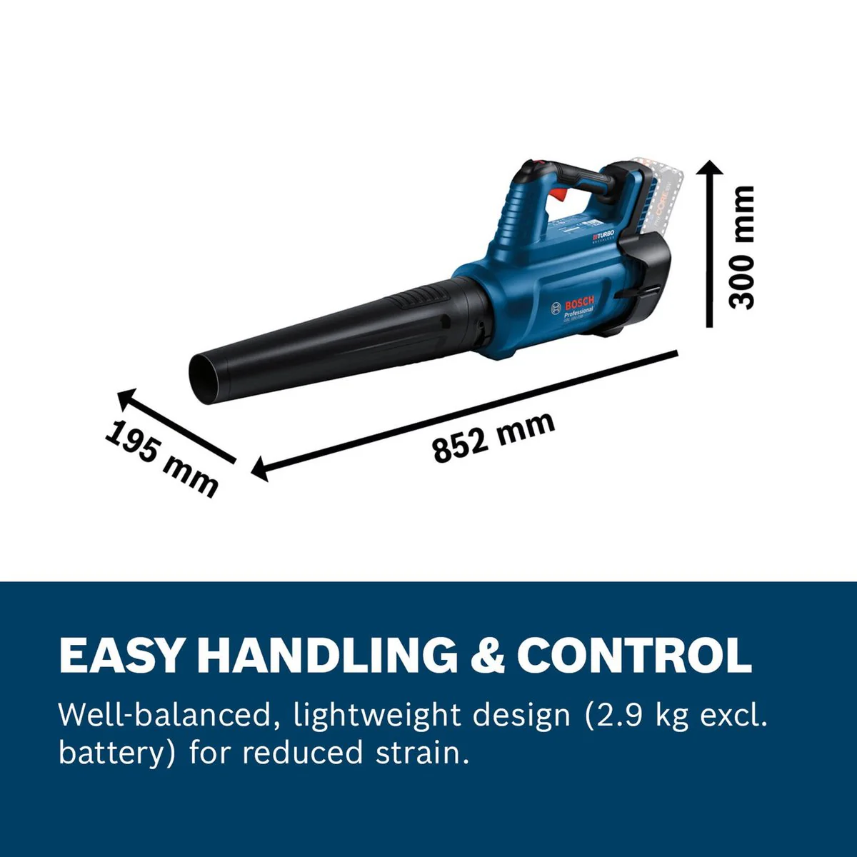 Bosch 18V Professional Cordless Leaf Blower 780m³/h - 8.0Ah Kit - Image 4