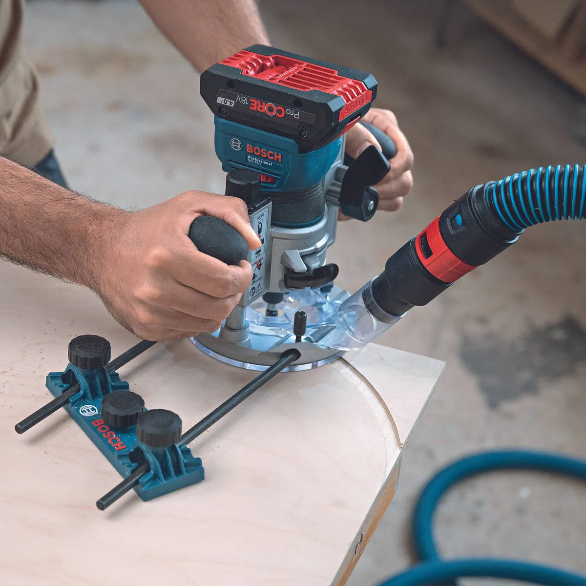 Bosch 18V Professional Laminate Trimmer Skin Only - Compact - Precision Routing - Image 4