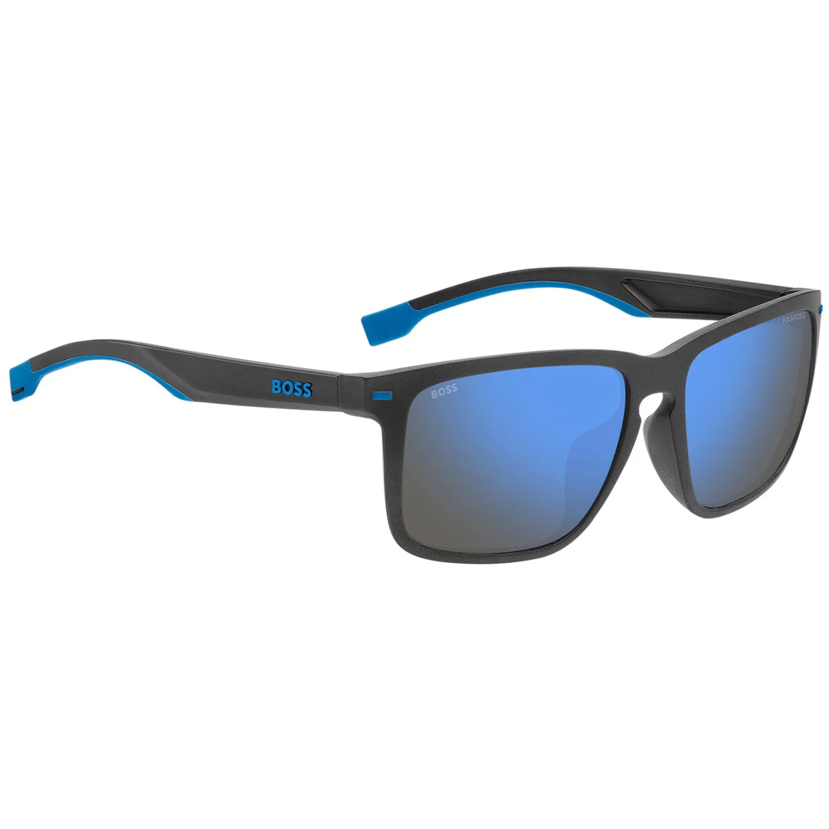 BOSS 1542/F/S 59mm Polarised Sunglasses Matte Grey Black Eco Polyamide - Image 3
