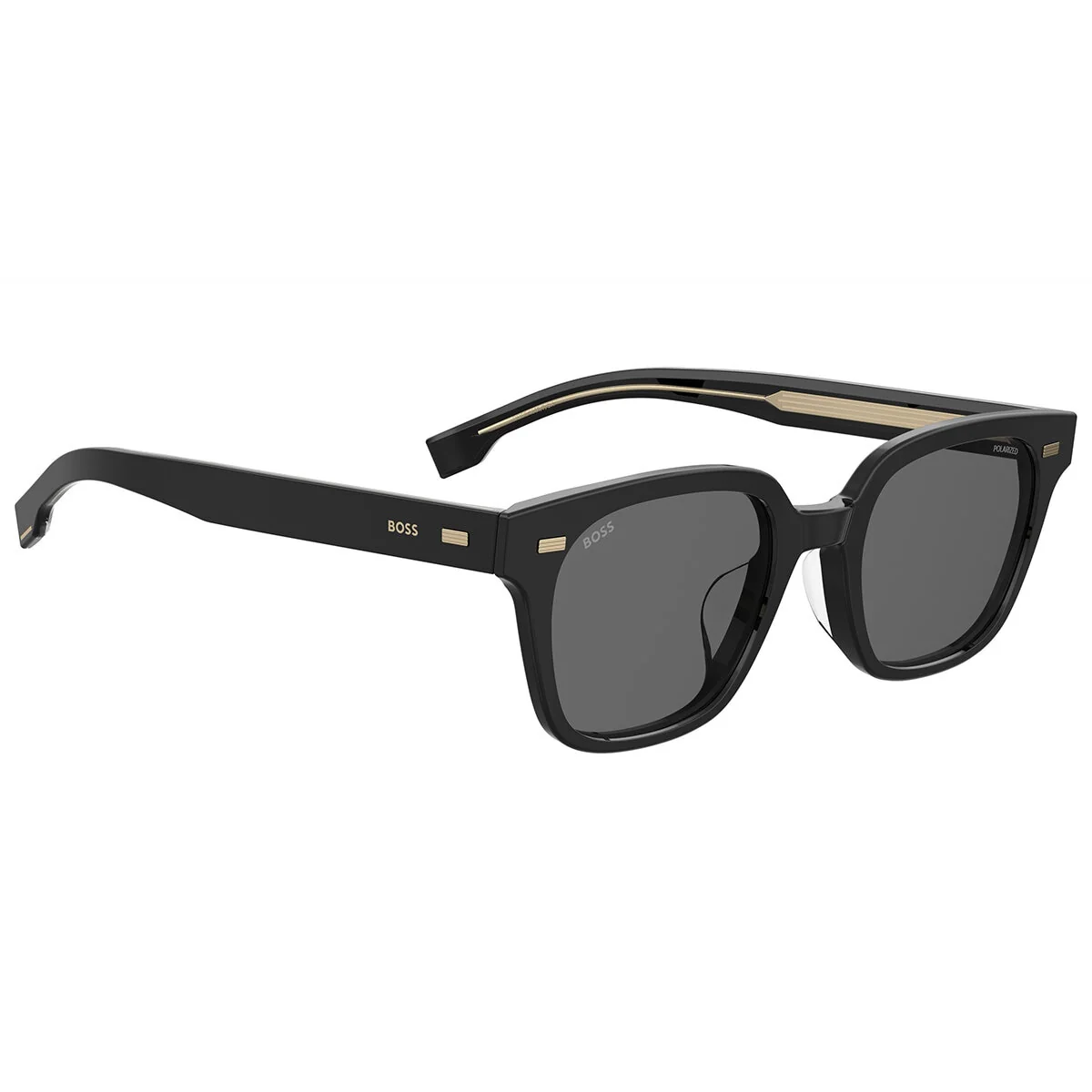 Hugo Boss 1687/F/SK 807 Men's Polarised Sunglasses Black Grey Square Eco Acetate - Image 3