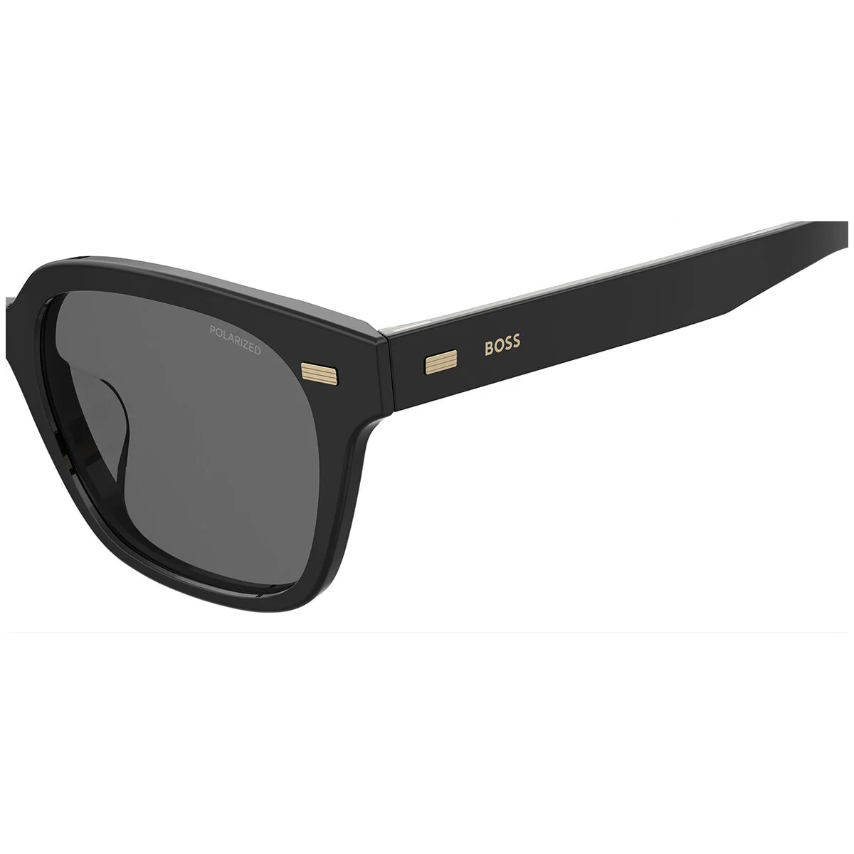 Hugo Boss 1687/F/SK 807 Men's Polarised Sunglasses Black Grey Square Eco Acetate - Image 4