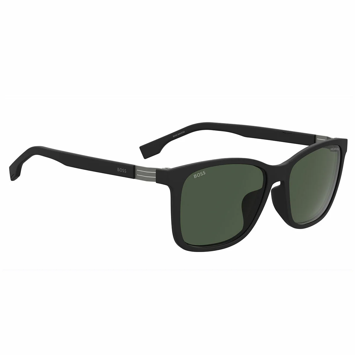 Hugo BOSS 1693FSK 003 Men's Square Sunglasses Polarised Green Matte Black - Image 3
