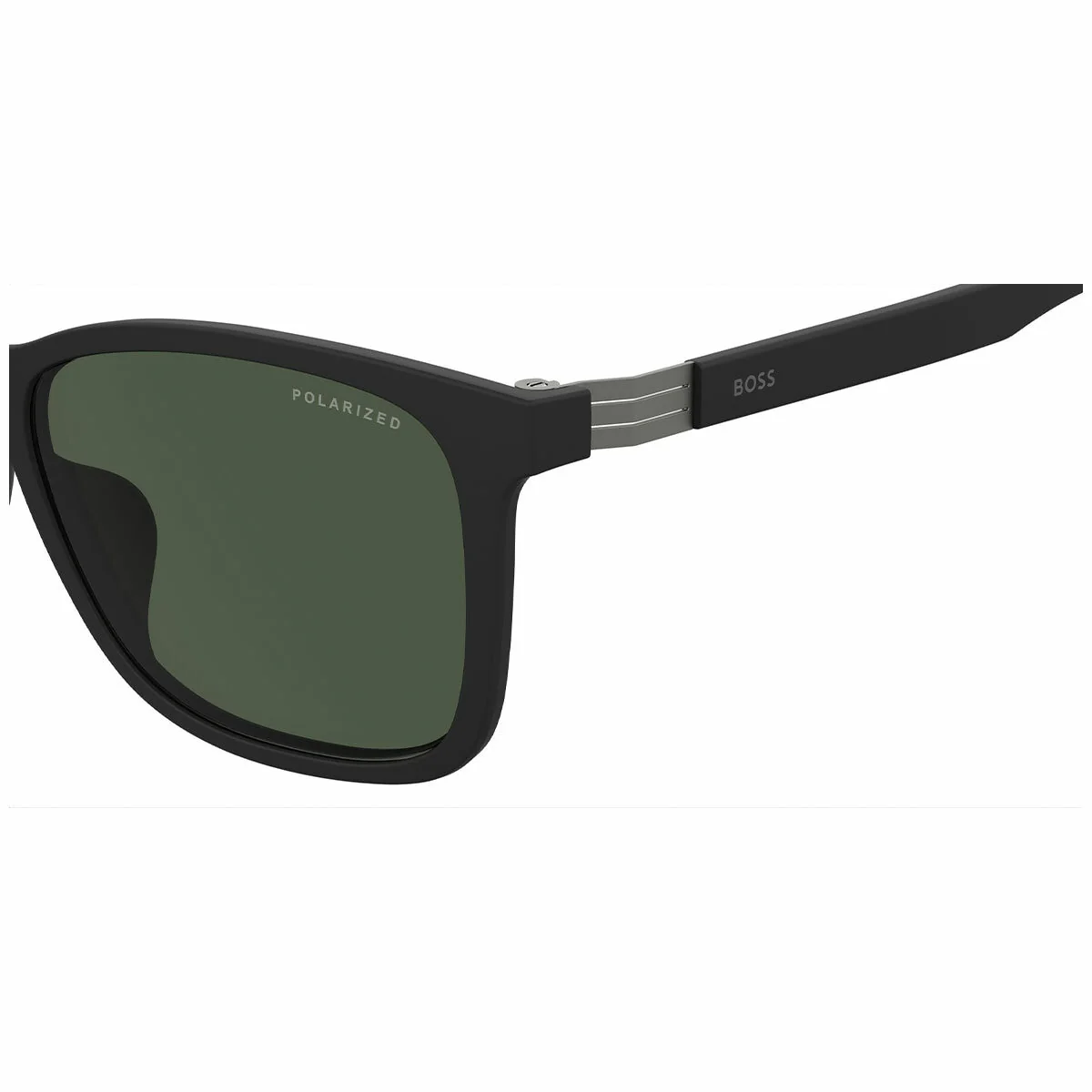 Hugo BOSS 1693FSK 003 Men's Square Sunglasses Polarised Green Matte Black - Image 4