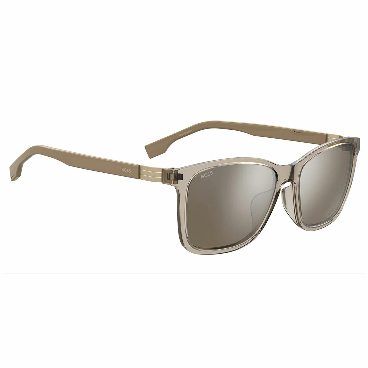 Hugo BOSS 1693FSK 10A Men's Stylish Polarised Sunglasses Square Beige - Image 3