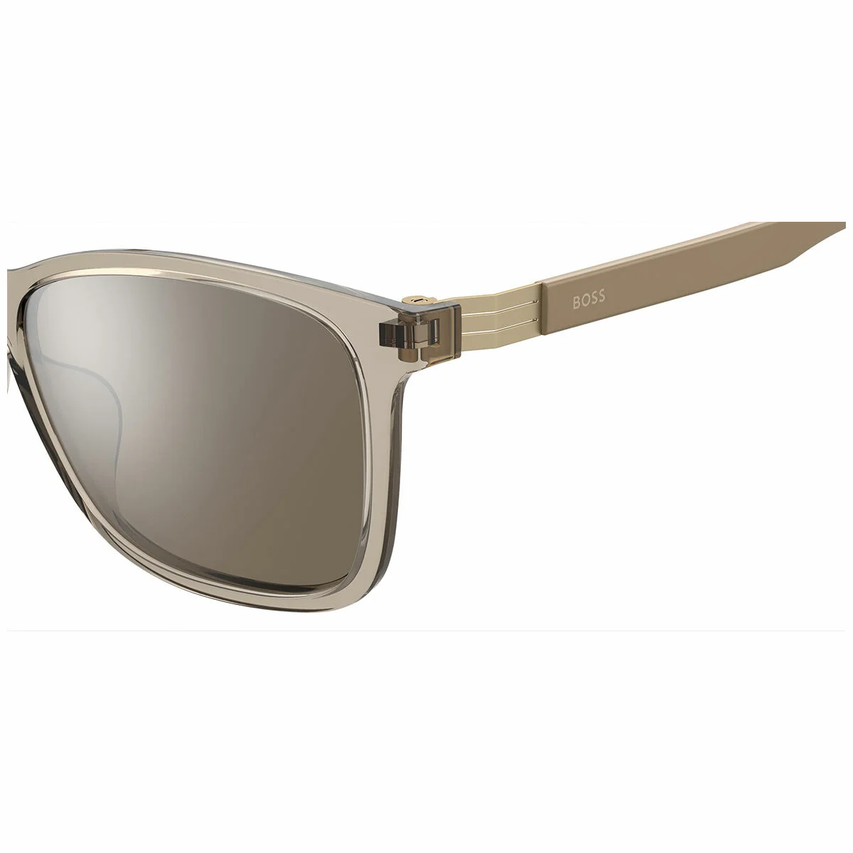 Hugo BOSS 1693FSK 10A Men's Stylish Polarised Sunglasses Square Beige - Image 4