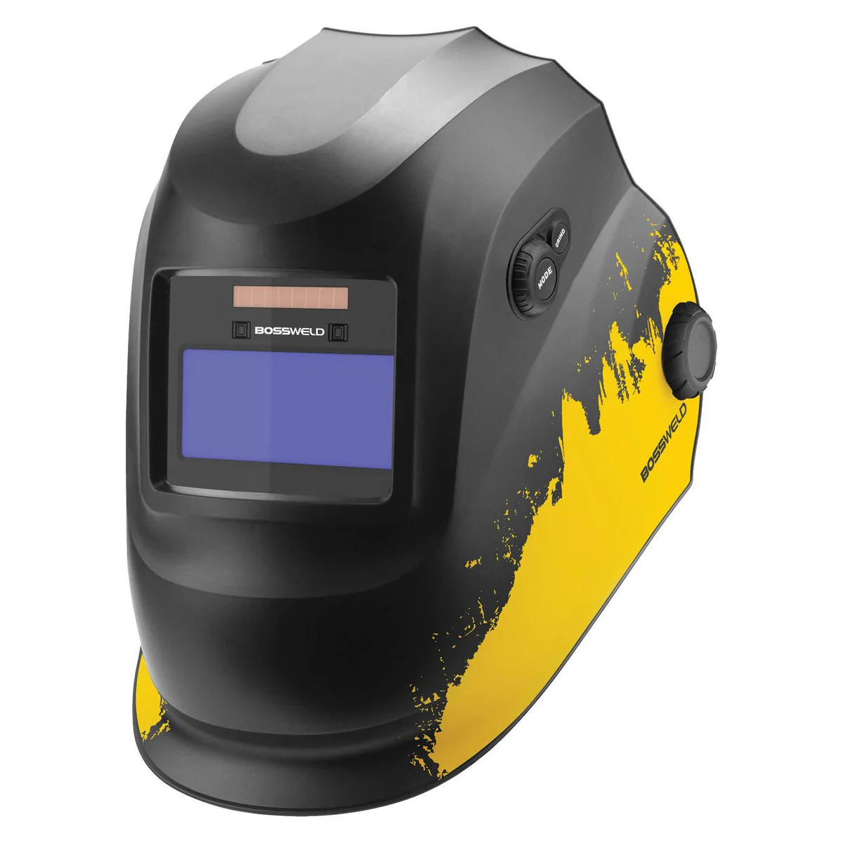 Bossweld Crew Variable Shade Welding Helmet - Dual Shade 4-8 / 9-13 - 96mm x 44mm Viewing Area - Lightweight - Auto-Darkening