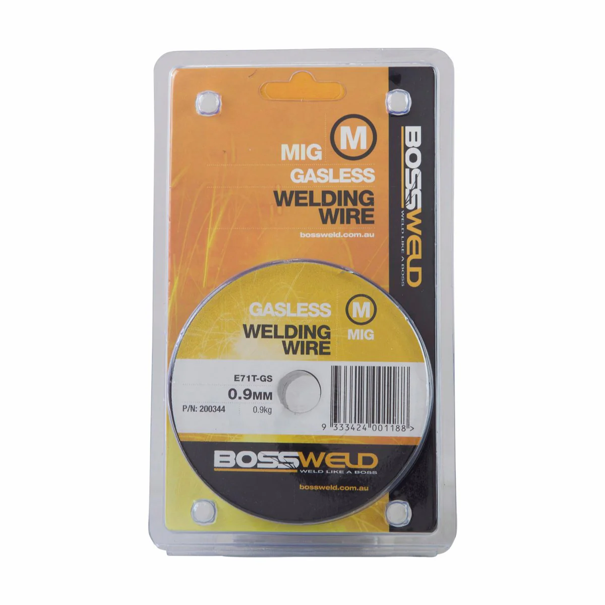 Bossweld Gasless MIG Wire - 0.9mm x 0.9kg - Flux Cored - Thin Steel - Image 2