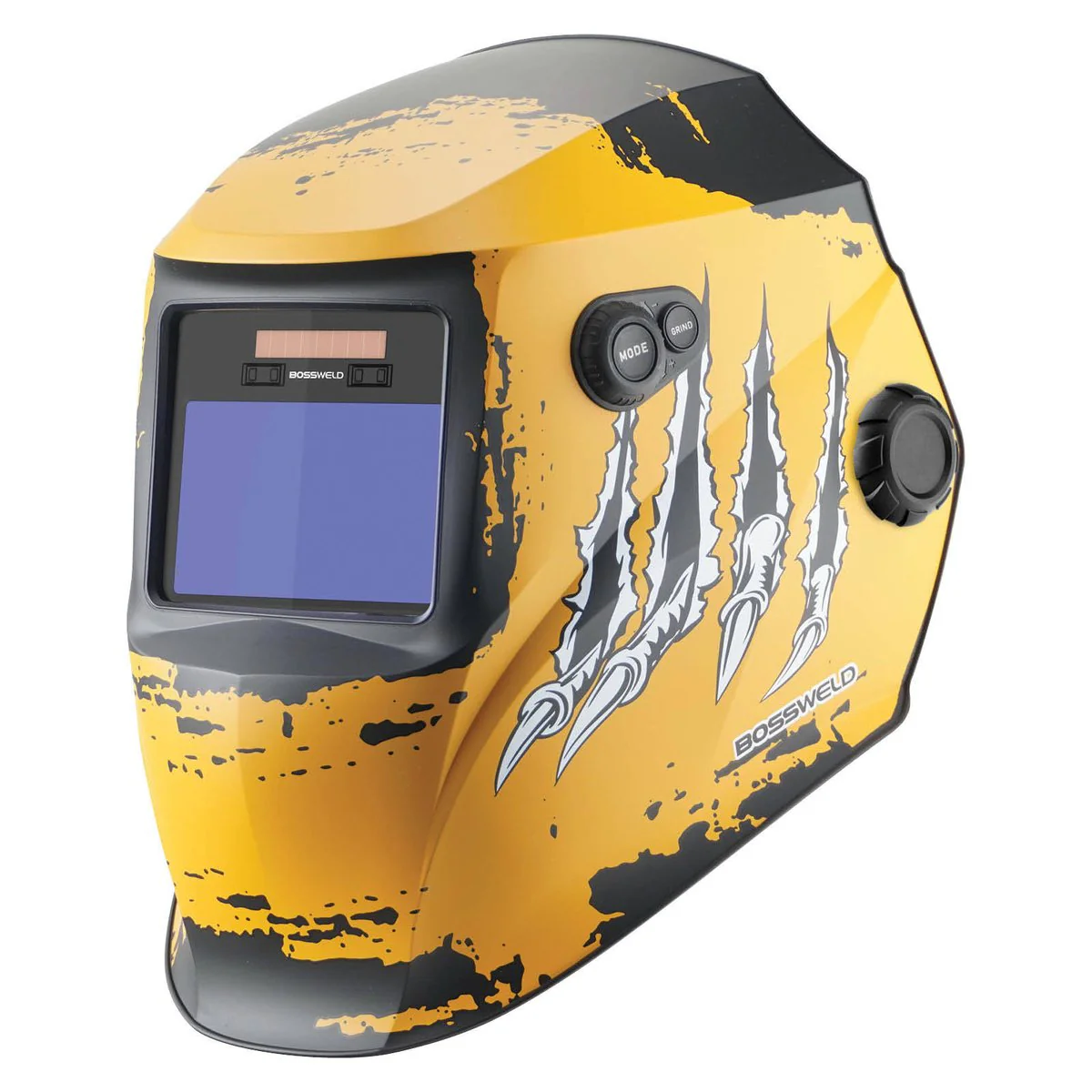 Bossweld Griz Variable Shade Welding Helmet - 100 x 60mm Viewing Area - Dual Shade 4-8 / 9-13
