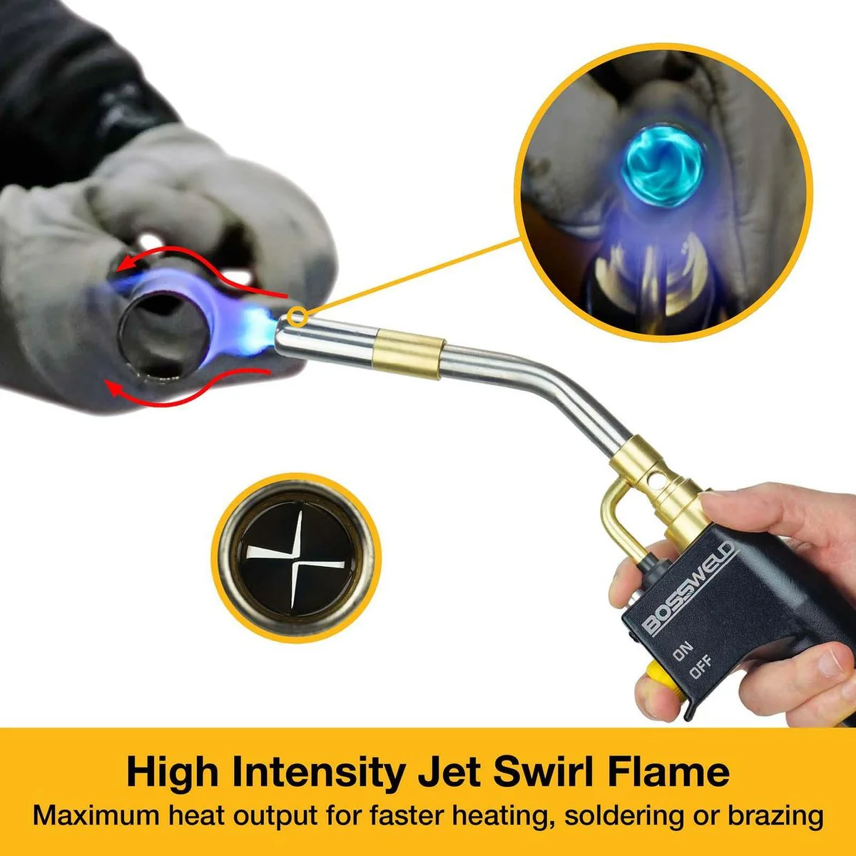 Bossweld Map Pro Torch - 400g - Cast Aluminium - High Intensity Flame - Image 3