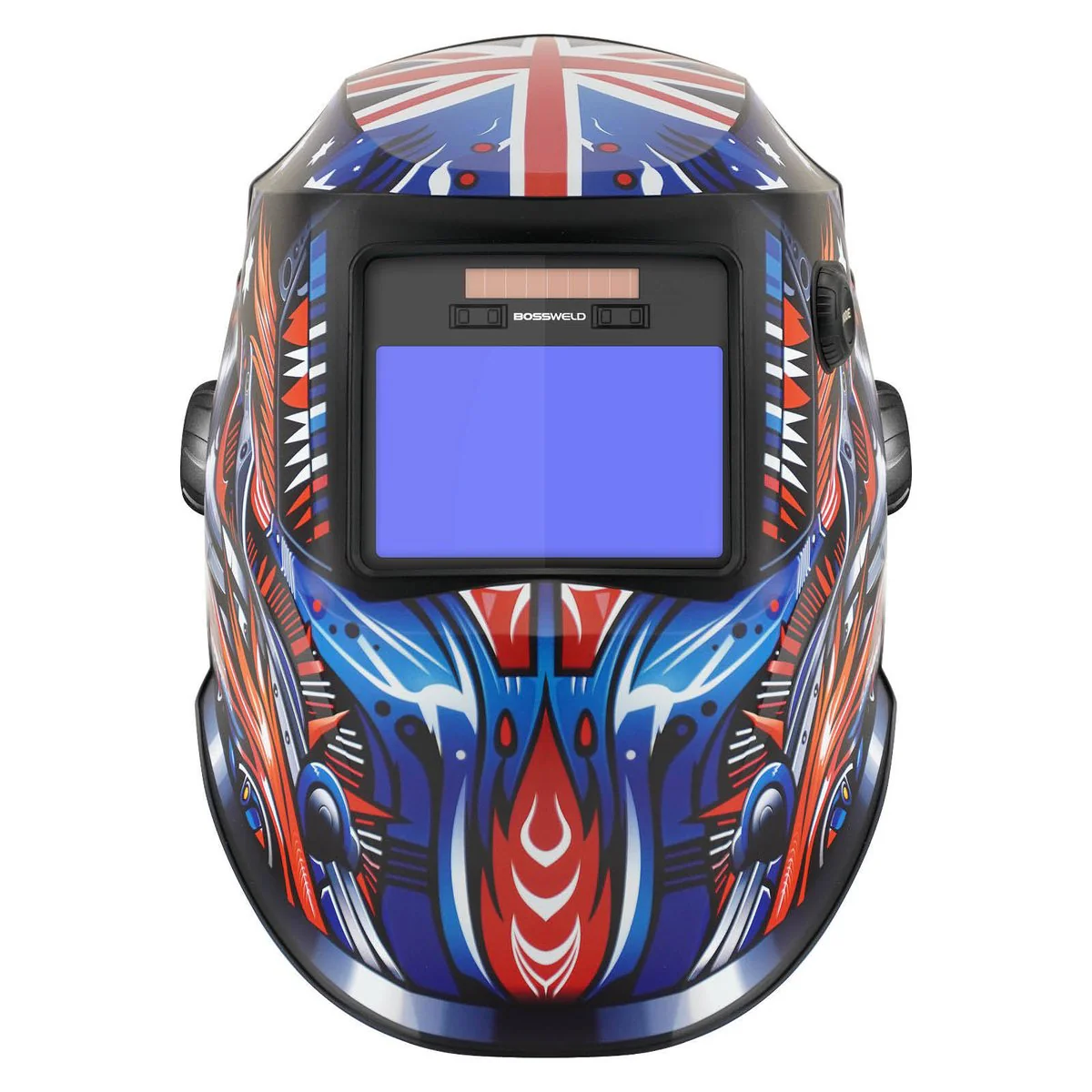 Bossweld Ozzie Variable Shade Welding Helmet - Dual Shade 4-8 / 9-13 - 100 x 60mm Viewing Area - Lightweight & Durable - Image 2