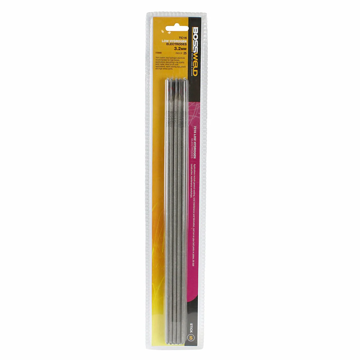 Bossweld Stick Electrode - 3.2mm x 25 - Hydrogen Controlled - All Position - Image 2