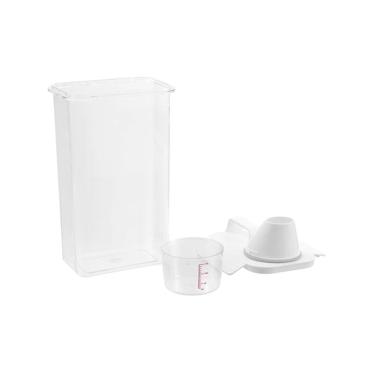 Boxsweden 2.3L Large Crystal Laundry Container - Clear - Airtight Design - Image 2