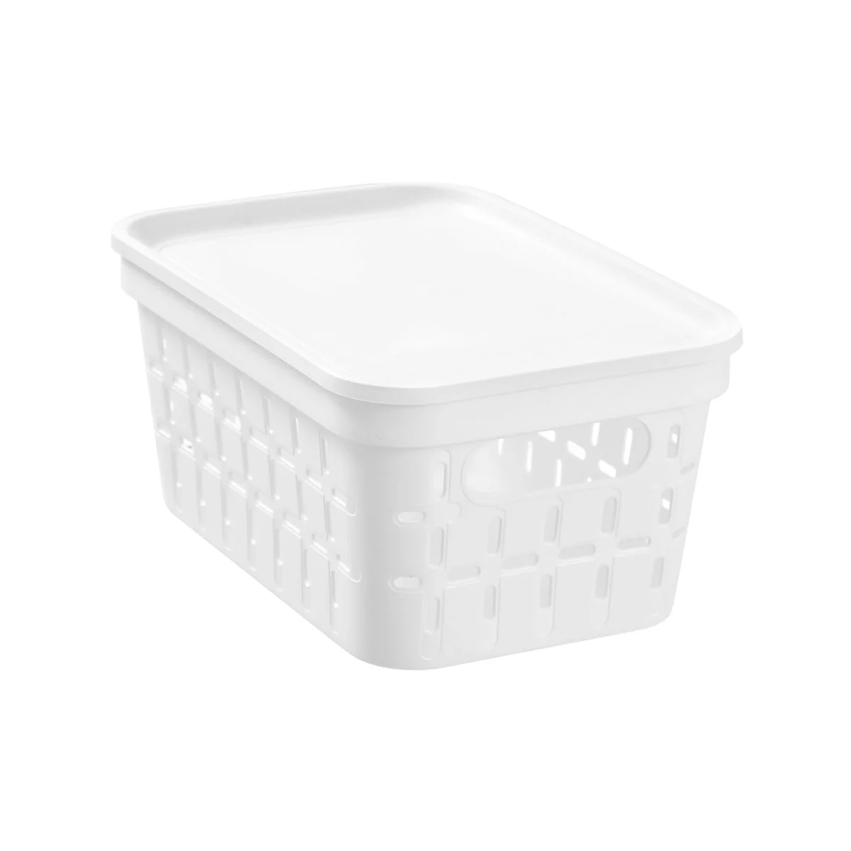 Boxsweden Kept Storage Basket - Small 26x17.5x12.5cm - White - Stackable - Image 3