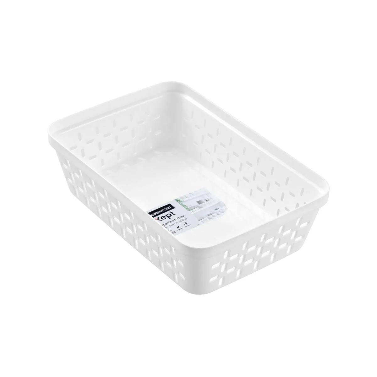 Boxsweden Medium Organiser Tray 23.5x16x6.5cm - White - BPA-Free