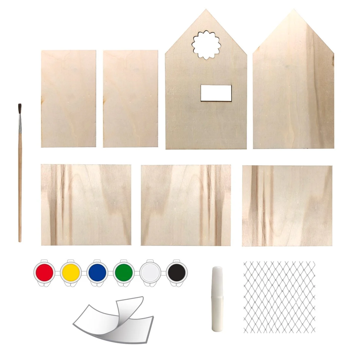 Boyle Bird House Craft Kit - Wooden Birdhouse - 14cm x 12cm x 23.5cm - Creative Activity for Kids - Image 2