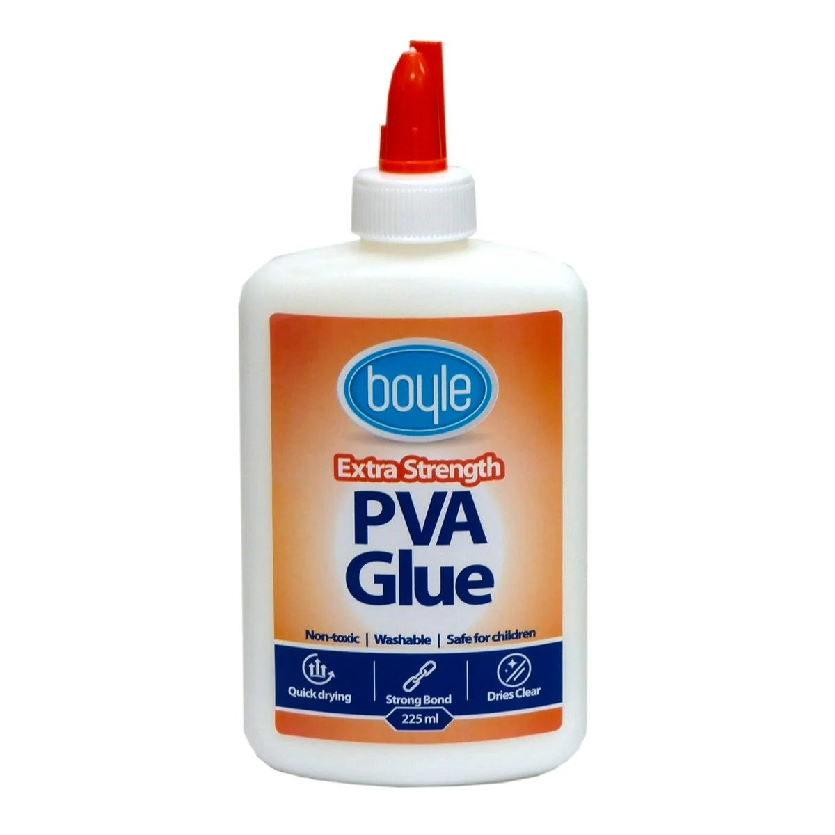 Boyle Craft Adhesive PVA Glue 225ml - Non-Toxic - Washable - Extra Strength