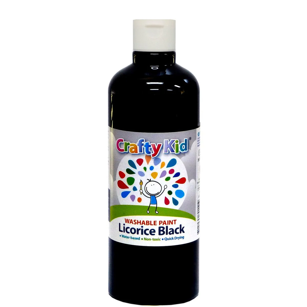 Boyle Crafty Kid Washable Paint - 500ml - Black - Quick Drying