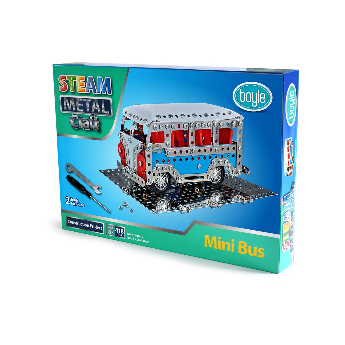 Boyle S.T.E.A.M. Mini Bus Kit - 17cm - Metal - Construction Project - Image 3