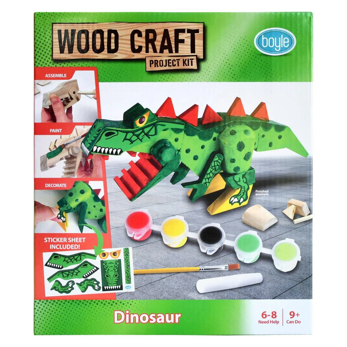 Boyle Wood Craft Project Kit Dinosaur - 1 Pack - 225mm x 100mm - DIY Assembly