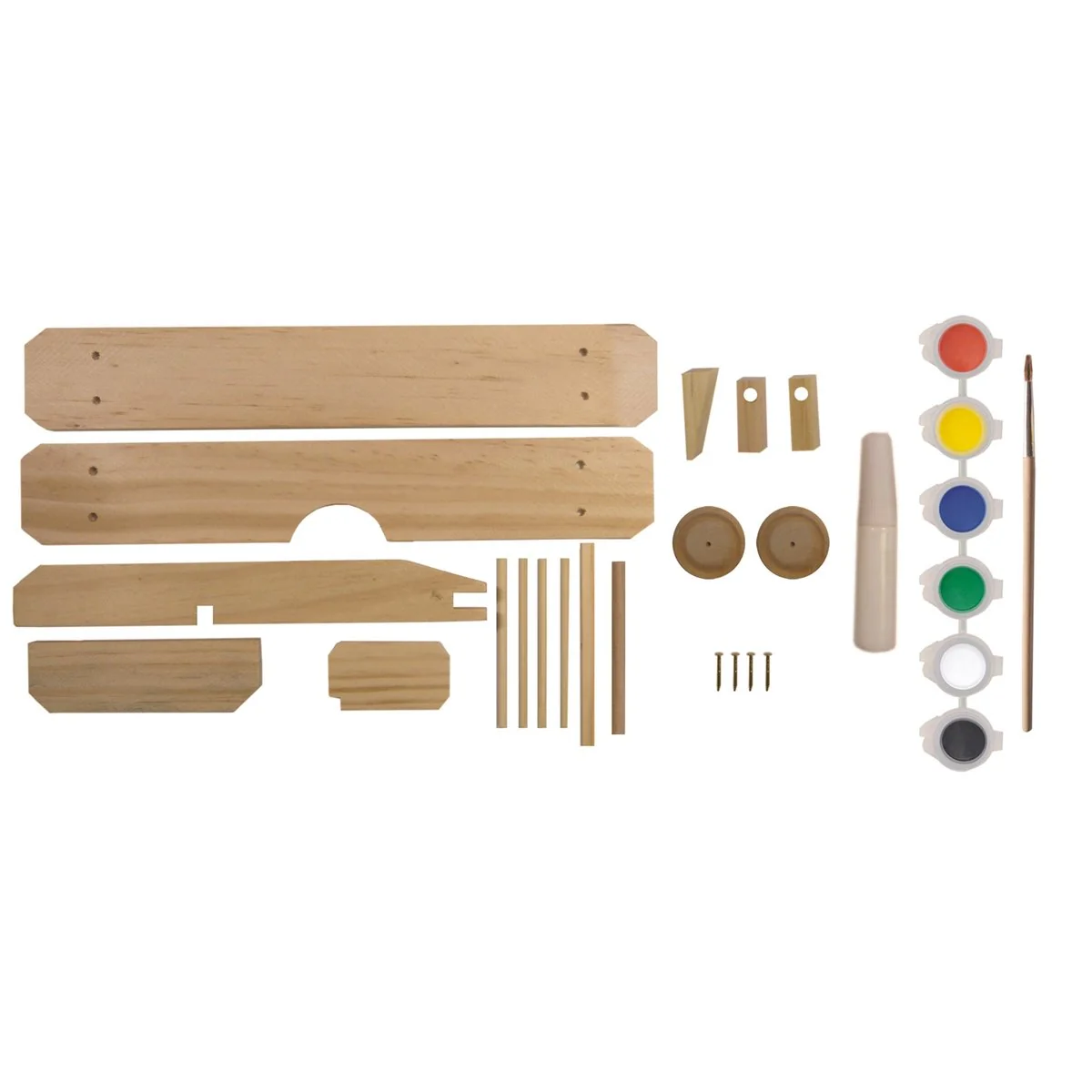 Boyle Wooden Plane Crafty Kit - 150mm x 130mm - Wood - Easy to Assemble - Image 2