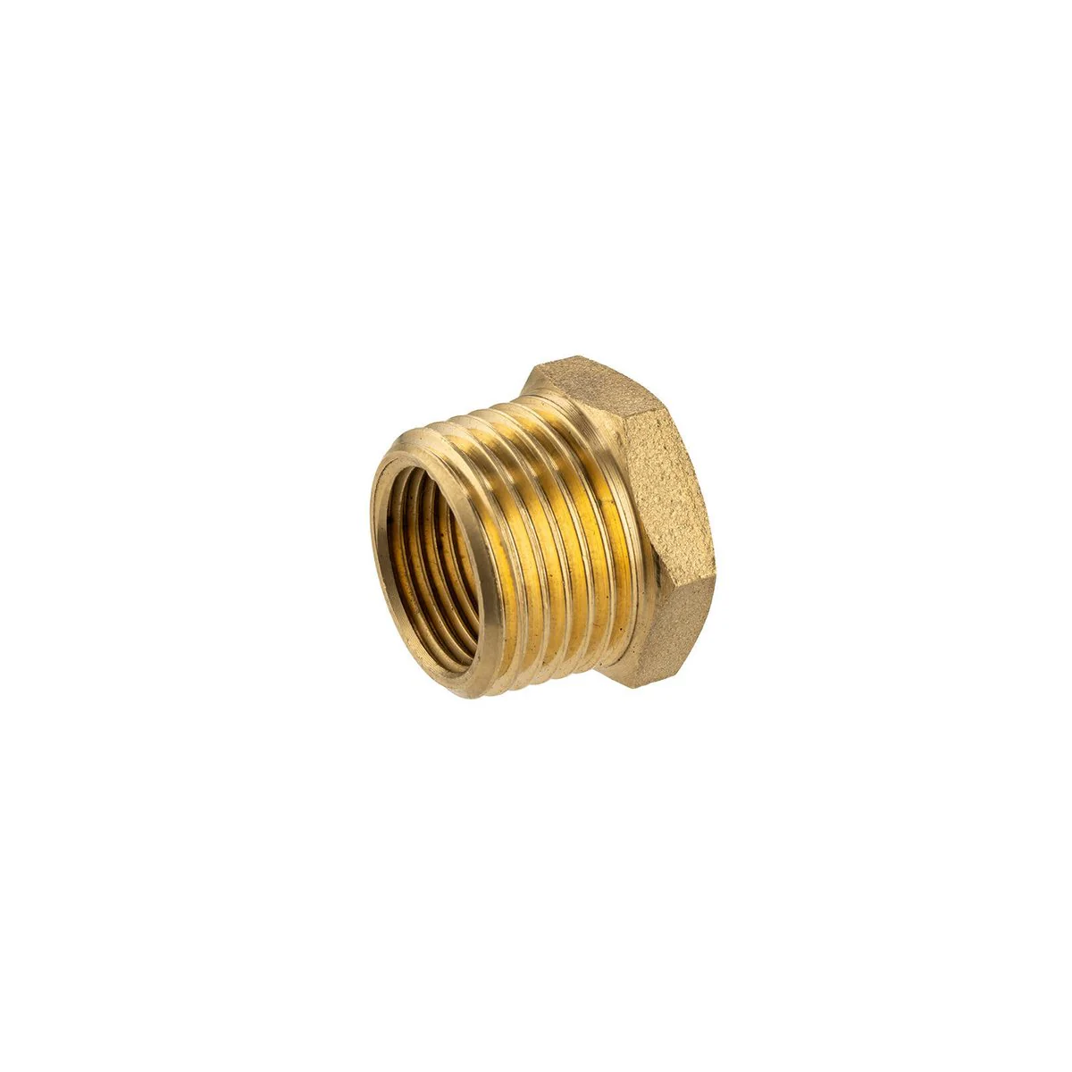 Brasshards 15 x 10mm Brass Threaded Reducing Hex Bush - Lead-Free - WaterMark Approved