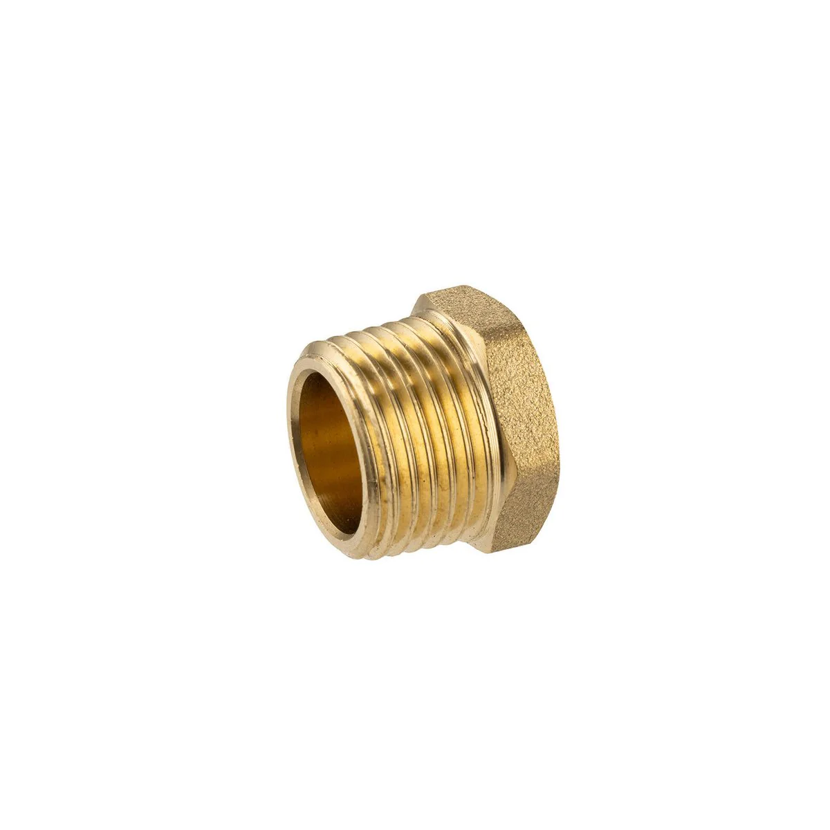 Brasshards 15mm Brass Threaded Hex Plug - Lead-Free - Corrosion Resistant
