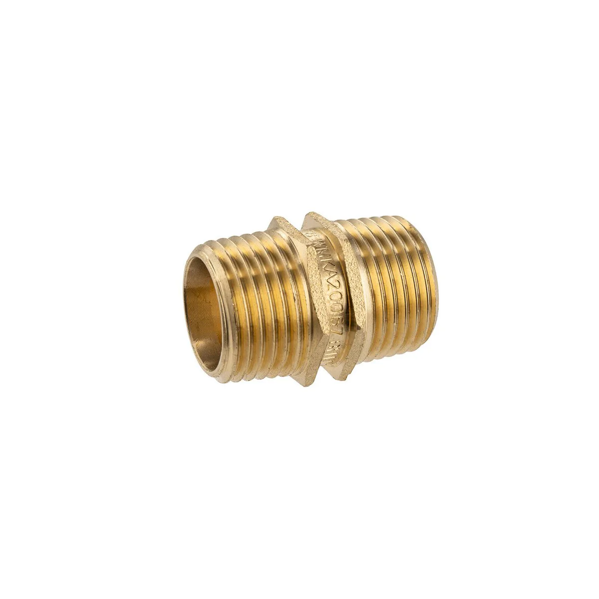 Brasshards 15mm Brass Threaded Hexagon Nipple - Lead-Free - WaterMark Approved