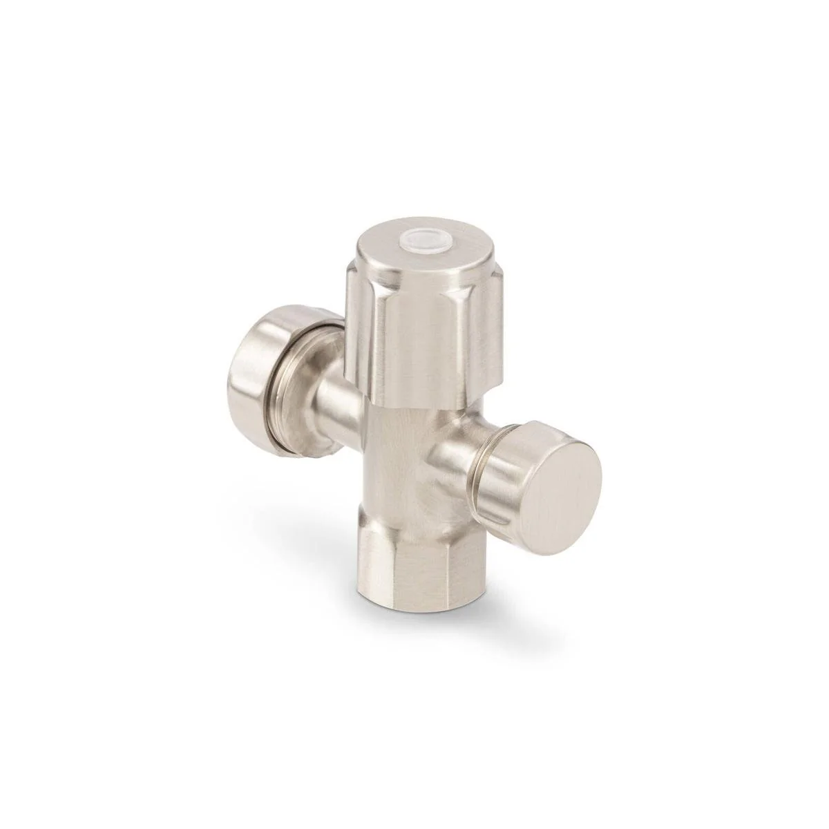 Brasshards 2 Way Under Sink Valve 20mm x 15mm - Brushed Nickel - Lead Free