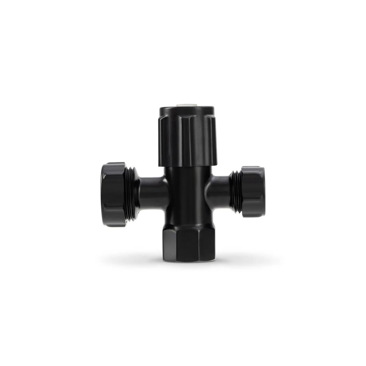 Brasshards 2 Way Under Sink Valve 20mm x 15mm - Matt Black - Lead Free - Durable - Image 2