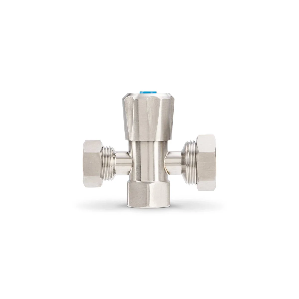 Brasshards 2 Way Under Sink Valve 20mm x 15mm Stainless Steel - Durable Design - Easy Installation - Image 2