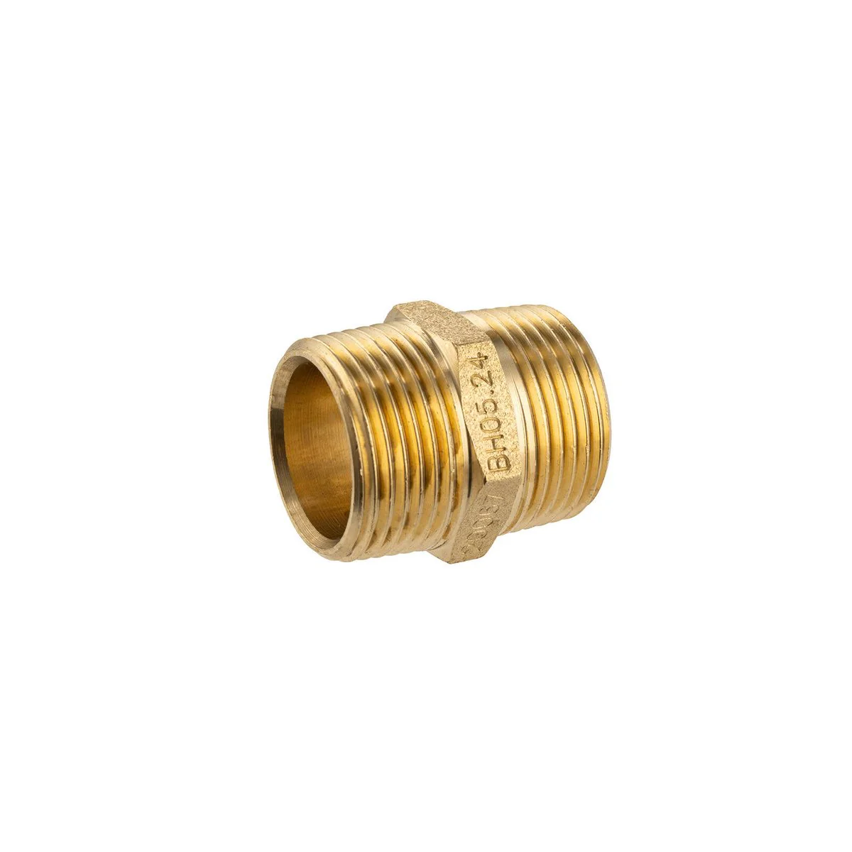 Brasshards 20mm Brass Threaded Hexagon Nipple - Lead-Free - Durable