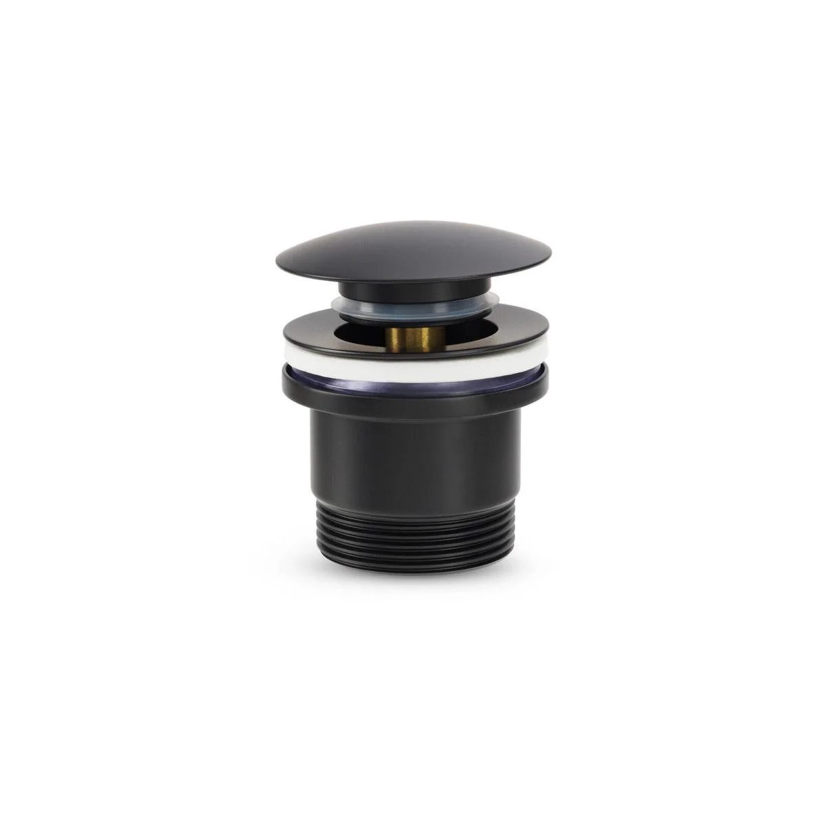 Brasshards Matt Black Universal Pop Up Dome Basin Waste - 64mm x 76mm - Easy Install