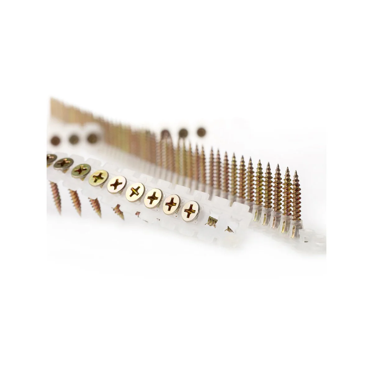 Bremick Collated Screws - 6g x 25mm - Zinc Yellow - 1000 Pack - Coarse Thread - Image 3