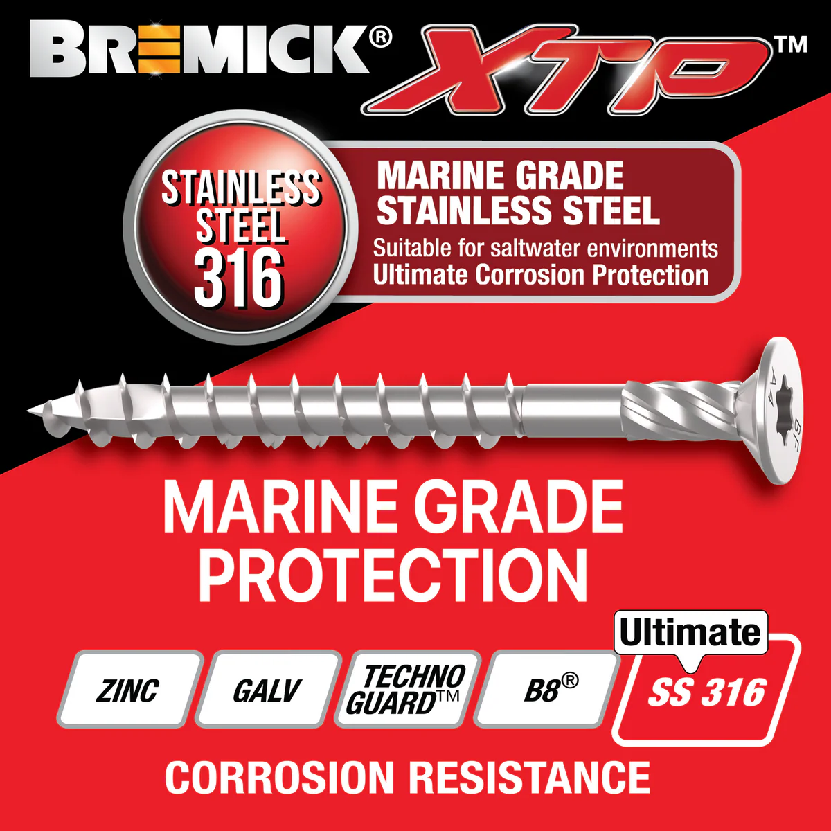 Bremick XTP Bugle Batten 14g x 150mm T40 Stainless Steel 316 - 25 Pack - Fast Installation - Image 2